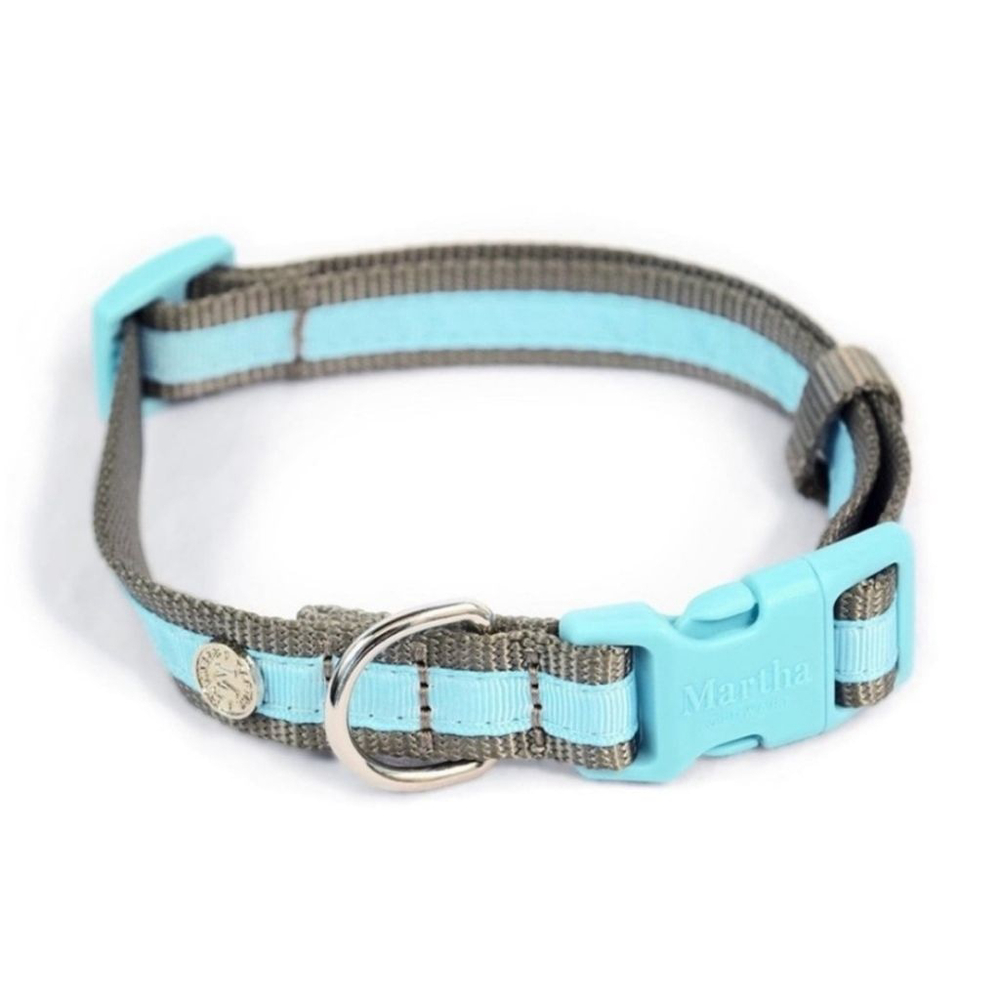 Martha Stewart | Dog Collar Size 20 Gray and Blue
